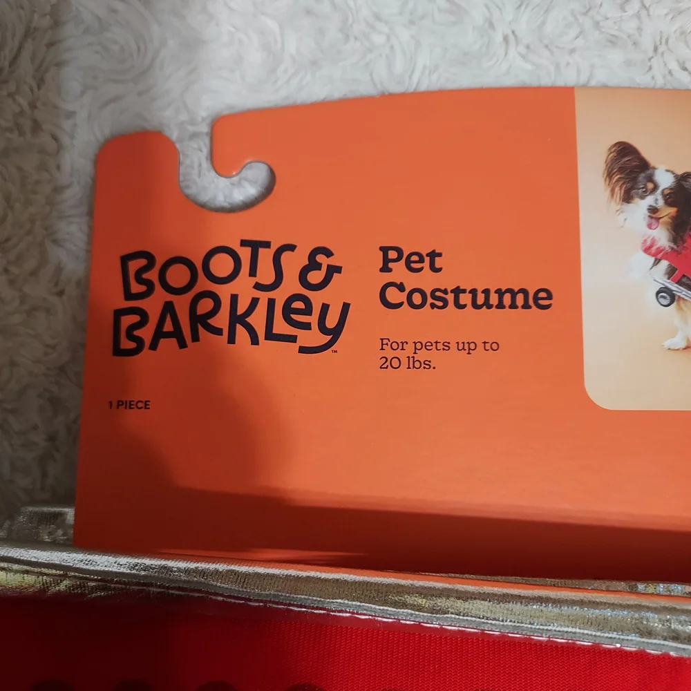 Boots & Barkley Red & Silver Target Shopping Cart Pet Dress Up Costume Small